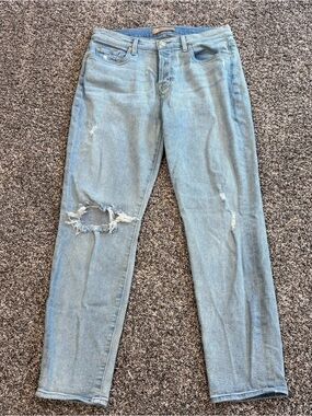 7 for All Mankind luxe vintage Women's Straight Leg Jeans, Size 28, Light Wash